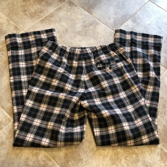 Mimi Maternity plaid straight leg mid rise black white pants trousers … - Picture 7 of 9